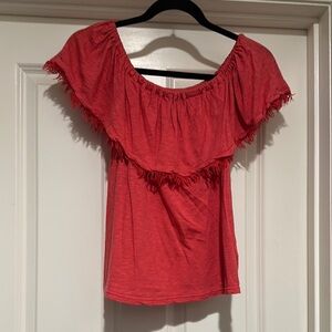 Splendid Red Off-Shoulder Women's Top